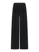 Брюки-палаццо з шовковим поясом