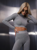 Сірий костюм із шерсті мериноса